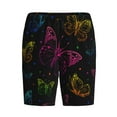 thumbnail image 4 of Naloa Butterfly Men's Short Pajama Pants, Lounge Comfort Shorts with Elasticized Waistband and Side Pockets - XX-Large, 4 of 9