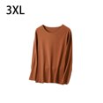 thumbnail image 4 of Guardurnaity Ropa interior térmica femenina Tops manga larga sin costuras cómodo otoño Oficina dormir ropa interior camisa cálida para mujer Prendas para la parte del cuerpo Marron oscuro 3XL Guardurnaity AP013722-09, 4 of 6