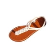 thumbnail image 1 of Sandalias Planas con Correas de Tobillo de la Mujer Redonda Del Dedo Del Pie Abierto Sandalias Tejidas, Espalda Elástica Zapatos de Verano Casuales para la Playa Y el Uso Diario, 1 of 9