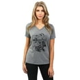 thumbnail image 2 of Kindness Rocks Women's Fashion Relaxed V-Neck T-Shirt Tee Heather Grey Large, 2 of 5
