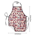 thumbnail image 4 of Naloa 1Pack Adjustable Bib Apron Waterdrop Resistant Cooking Kitchen Aprons for Women Men Chef, Rocket Pattern Print, 4 of 5
