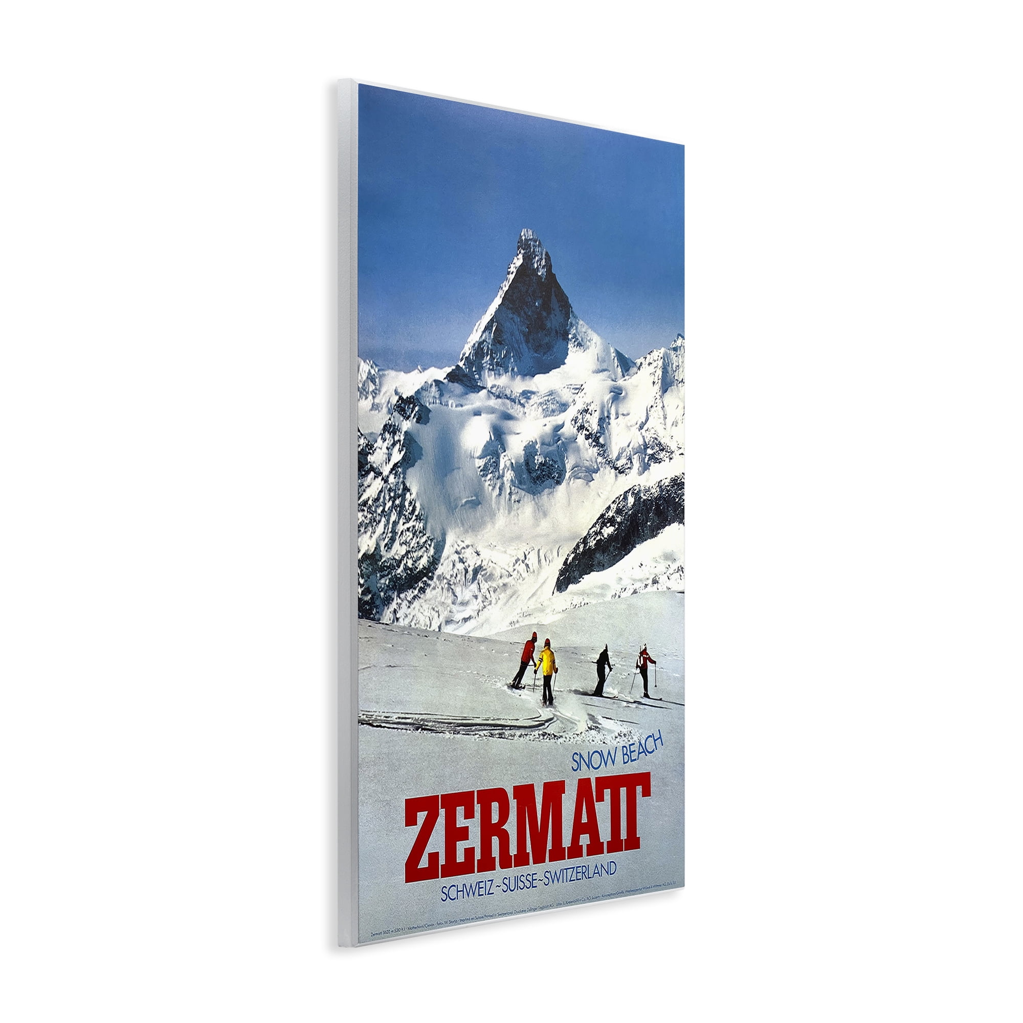 Stupell Industries Zermatt Snow Beach Wall Plaque Art, design by Vintage Posters