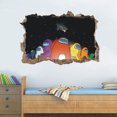 thumbnail image 2 of Among The Crew Etiqueta de la pared Vinilo 3D Personaje del juego Agujero Etiqueta de la pared Arte Papel tapiz Diseño Decoración para el hogar Niños Niños Dormitorio Sala de juegos Hogar Decoración JAMW Sencillez, 2 of 5