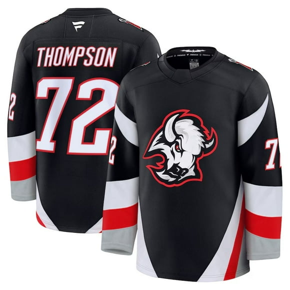 Men's Hockey Jersey Buffalo Sabres Thompson 72# Adult Sport Player Jersey-Black 72#- M-LX