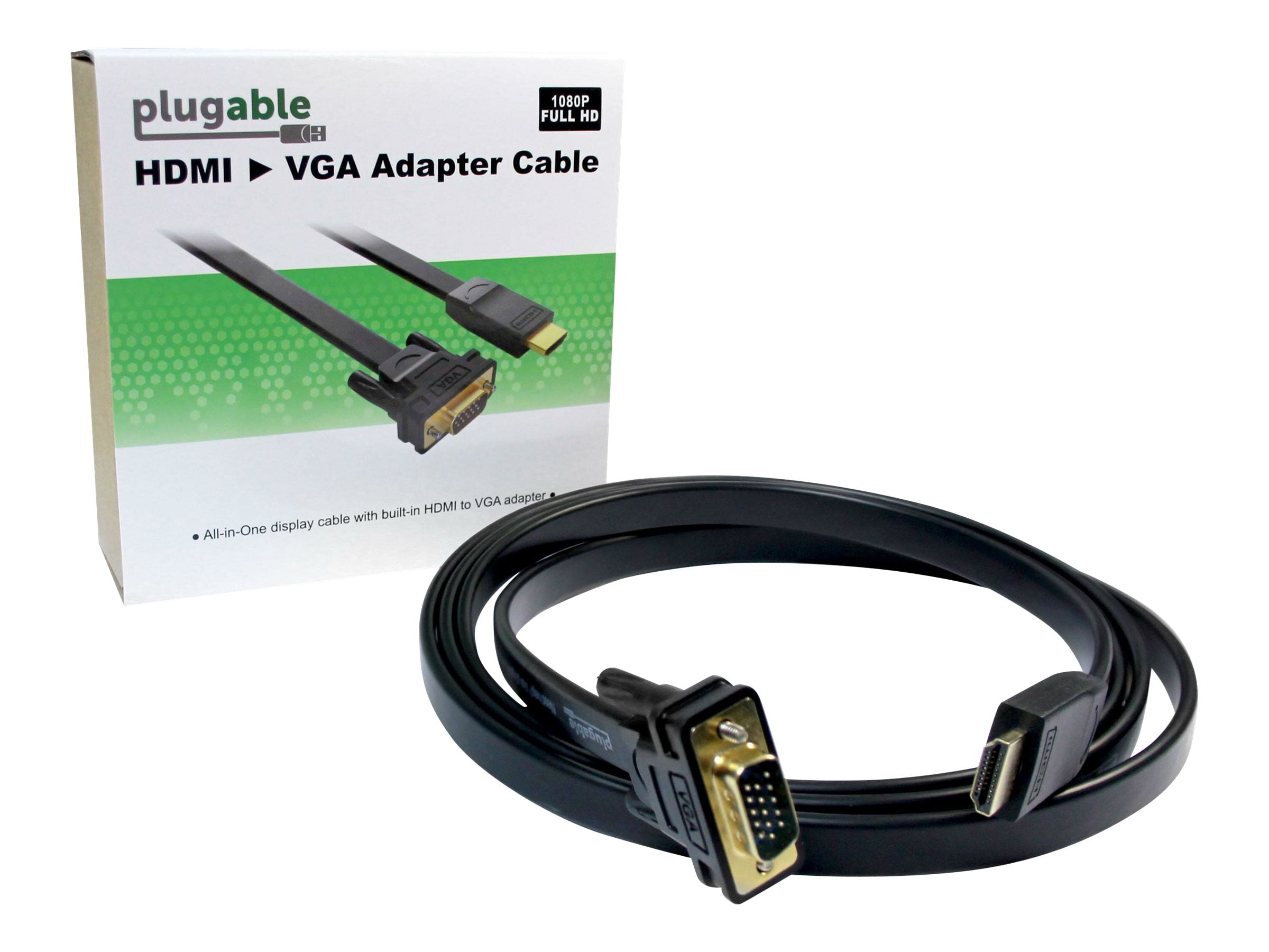 Plugable HDMI To VGA Adapter, 6 Foot (1.8 Meter)