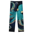thumbnail image 4 of Octopus Coin Art Print Winter Female Pants Flannel High Waist Women Pants Lady Warm Straight Leg Plush Trousers, 4 of 7