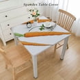thumbnail image 2 of HAOXIT and Orange Tablecloth, Pattern with Leaves of Vegetables, Dining Room Kitchen Rectangular Table Cover 54''x54'', 2 of 7