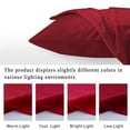 thumbnail image 5 of StangH Christmas Pillowcase for Decor, Velvet Pillow Covers with Zipper Closure, Soft Cozy Feeling for Sleeping, Queen Size (Red, 20 x 30 inches) Pillow Cases Set of 2, 5 of 6