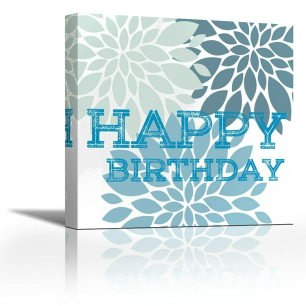 Happy Birthday Contemporary Fine Art Giclee on Canvas Gallery Wrap wall décor Art painting