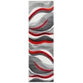 thumbnail image 2 of Safavieh Hollywood Dalton Abstract Runner Rug, Gray/Red, 2'3" x 12', 2 of 11