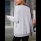 thumbnail image 5 of Sudadera de Gran Tamaño para Mujer, Cuello Redondo, Larga, Jersey de , Ropa de Moda de Otoño con Bolsillo Gris L, 5 of 9