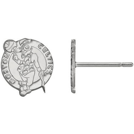 - LogoArt NBA Boston Celtics 14kt White Gold Stud Earrings
