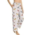 thumbnail image 6 of Salouo Dachshund Dog Puppy Print Women's Pajama Pants Casual Loose Sweatpants PJs Flowy Pants Drawstring Palazzo for Women Wide Leg Pants Lounge Pajama -Large, 6 of 8