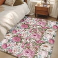 thumbnail image 4 of Area Rug for Living Room, Light Pink Spring Floral Non-Slip Indoor Large Carpet for Bedroom/Dining Room, Vintage Summer Botanical Washable Low-Profile Rectangle Floor Mat Runner Rugs - 3 x 5 Ft, 4 of 8