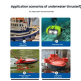 thumbnail image 5 of 400W Brushless Motor Underwater Thruster for Kayaks Paddle Boards Counterclockwise,1 x Boat Motor,Black, 5 of 7
