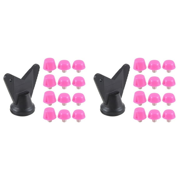 24Pcs Football Shoe Spikes Soccer Boot Cleats M5 Threading Screw 7mm 10mm Anti Slip Replacement Studs Pink
