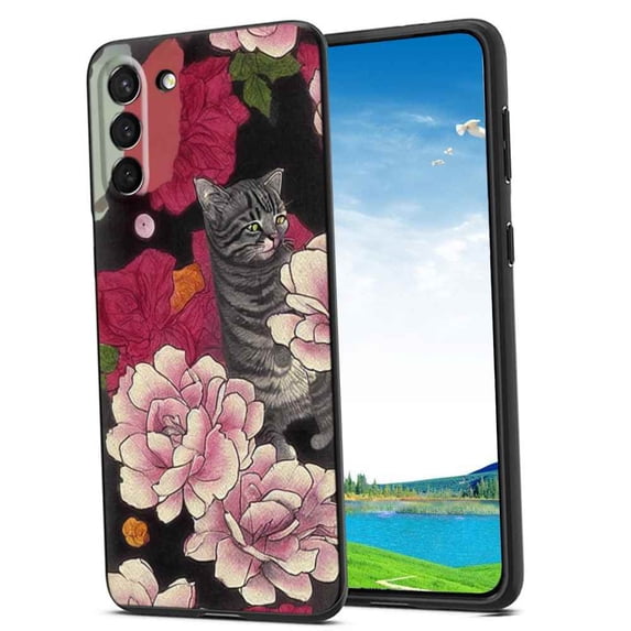 Compatible with Samsung Galaxy S22+ Plus Phone Case, Cat-91 Case Silicone Protective for Teen Girl Boy Case for Samsung Galaxy S22+ Plus