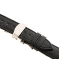 thumbnail image 2 of facefd Leather Watch Band Butterfly Deployment Clasp Buckle Black 20mm, 2 of 8