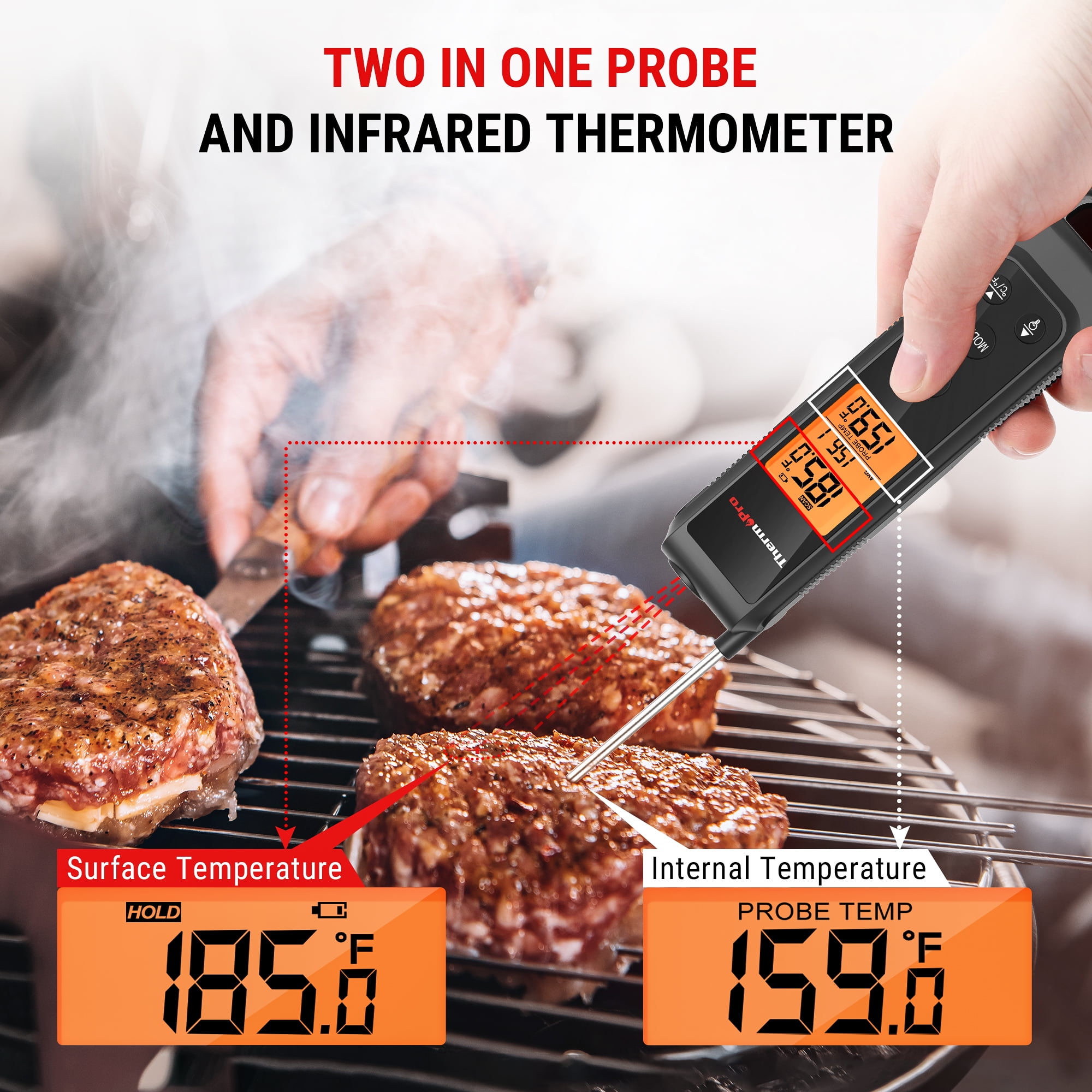 ThermoPro TP420W 2-in-1 Instant Read Thermometer - Thumbnail 3