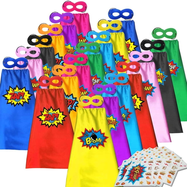 Disfraz ADJOY, capas y máscaras de superhéroes para niños, 20 paquetes