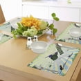 thumbnail image 4 of Ambesonne Green Place Mats Set of 4, Grunge Baseball Pop Art, Standard Size, Green Yellow, 4 of 6