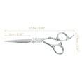 thumbnail image 2 of Hair Cutting Scissors Stainless Steel Razor Hair Trimming Scissors 6.9Inches Long Silver Tone, 2 of 6