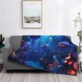 thumbnail image 2 of Naloa Deep Sea Glowing Fishes Flannel Fleece Throw Blanket for Bed Couch, Thick Blanket - All Seasons Suitable for Women, Men and Kids-50"x40", 2 of 6