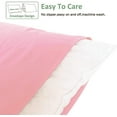 thumbnail image 3 of Standard Pillowcases Set of 2, 100% Brushed Microfiber, Soft and Cozy, Wrinkle, Fade, Stain Resistant with Envelope Closure, 20 x 26 Inches, Pink, 3 of 7