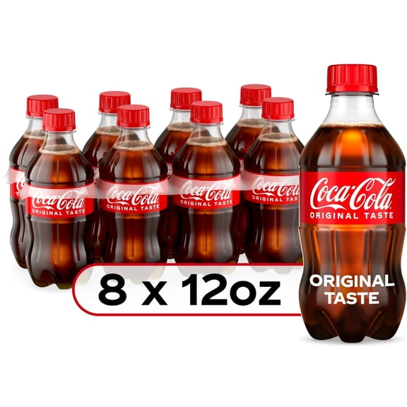 2XQuality-Coca-Cola Soda Bottles - 12 fl oz - 8 pk
