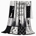 thumbnail image 2 of Dog Portrait Colorful Pet Artwork Playful Graphic Style Dog Lovers Colorful Pet Portrait Warm Flannel Blanket, Pet Adoption Gift for Living Room and Bedroom Home Decor, 2 of 9
