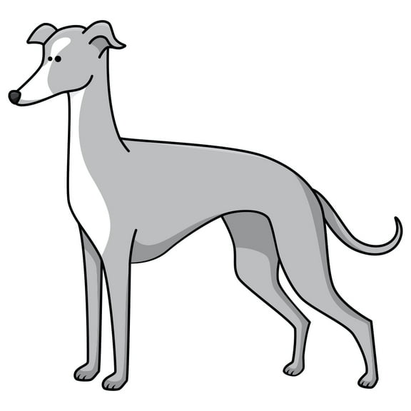 Greyhound Decal | Indoor/Outdoor | Dog Lover Super Cute Sticker for SUV Windows, Dorm Rooms, Bedroom, Offices | SignMission personalized gift | 36"