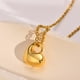 thumbnail image 3 of Collar de de corazón, joyería de cremación de cenizas, decoración de superficie altamente pulida Dorado Zulema Collar de urna de pata, 3 of 8