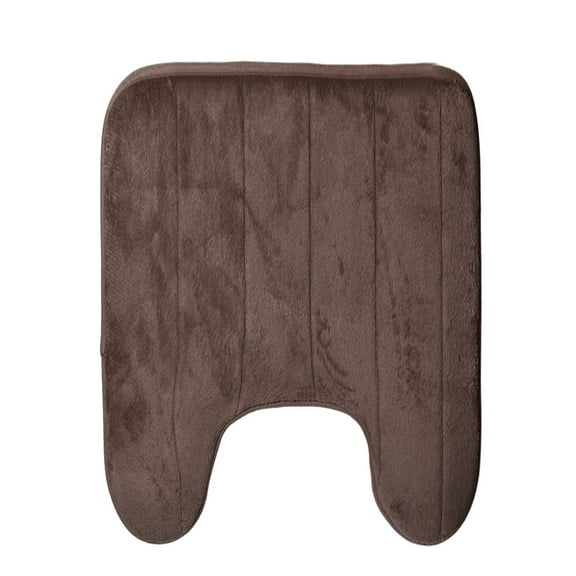 1 PC Slow U-shaped Memory Cotton Floor Mat Bathroom Floor Mat Toilet Floor Mat(15.7"×23.6",Coffee)