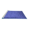 thumbnail image 2 of Ahgly Company Machine Washable Indoor Round Oriental Blue Industrial Area Rugs, 6' Round, 2 of 4