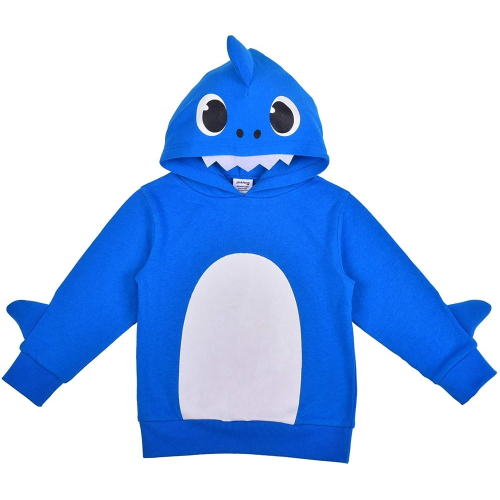 Children's Apparel Nickelodeon Boy's Baby Shark Pullover Fashion Hoodie Jacket with 3D Fin