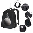 thumbnail image 2 of Easygdp Astronaut Sitting On Mercury Planet Mochila de Gran Capacidad Minimalista Ideal para Escuela, Viajes y Uso Diario, 2 of 6