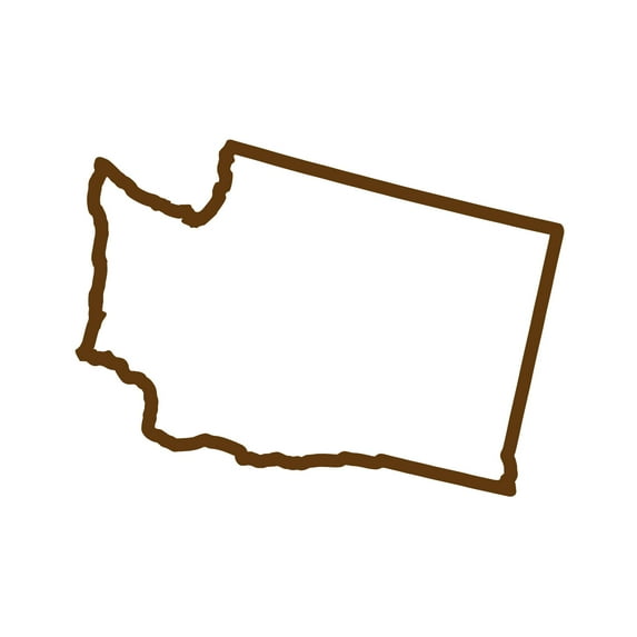 Washington Outline Sticker Decal Die Cut - Self Adhesive Vinyl - Weatherproof - Made in USA - Many Color and Sizes - wa
