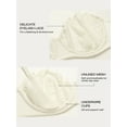 thumbnail image 7 of Deyllo Women's Push up Lace Sexy Bras Plus Size Unpadded Unlined 1/2 Half Cup Underwire Support Embroidery Balconette Bra,Ivory White 40C, 7 of 7