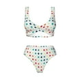 thumbnail image 4 of Daiia Colorful Geometric Women's Bikini Set Two Piece Swimsuit High Waisted Bikini Adjustable Straps Bikini Perfect for Beach, Pool, and Summer Vacation-XX-Large, 4 of 9