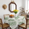 thumbnail image 3 of Sage Green Coastal Table Cloth Waterproof Tablecloths, Coral Starfish Nautical Compass Tablecloth Dining Table Cover for Kitchen Party Tabletop Outdoor, Square Tablecloth 54x54 Inch, 3 of 9
