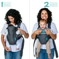 thumbnail image 5 of Infantino Swift Classic Baby Carrier with Pocket and Wonder Cover Bib, 2-Position, Unisex, 8-25 lb, Gray, 5 of 9