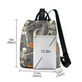 thumbnail image 3 of FORMRS Women's Travel Backpack Purse Anti-Theft Hidden Pockets Casual Shoulder Bag, Gray Halloween Skeleton, 3 of 7
