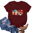 thumbnail image 1 of Lolmot Blouse à Manches Courtes Imprimée Mode pour Femmes T-Shirt Col Rond Amusant, 1 of 3