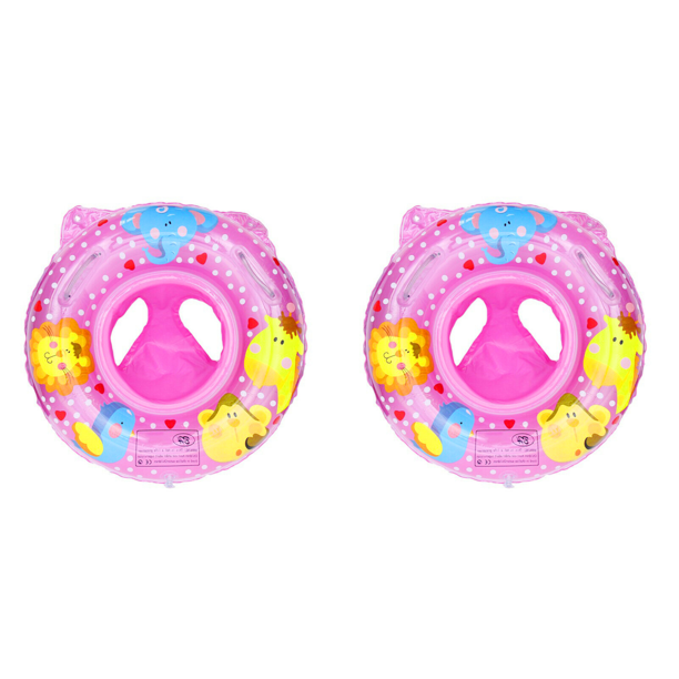 Lindo Anillo Piscina Con Asa Asiento Accesorios para () Rosa