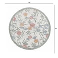 thumbnail image 2 of 4â€™ Round Gray Floral Traditional Area Rug, 2 of 8