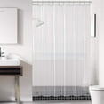 thumbnail image 1 of PEVA Waterproof Shower Curtain Liner 72x72 with Rust-Resistant Grommets, 1 of 6