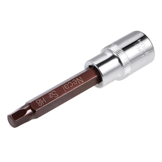 Zócalo de broca hexagonal largo de 8mm con conducción de 1/2 pulgada, acero S2 y Cr-V