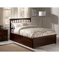 thumbnail image 2 of Mission Queen Platform Bed with Matching Footboard & Twin XL Trundle in Walnut, 2 of 7