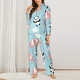thumbnail image 3 of Bingfone Womens Pajama Sets Cute Panda Flying In The Sky Print,Long Sleeve Loungewear Pajamas Set-X-Large, 3 of 9