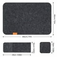 thumbnail image 2 of Yahome Set of 12 Felt Cloth Non-Slip Place Mats,Washable Tableware Pads,Table Protector Mat Set,Come with Cup  and Cutlery Bags,Heat Resistant Placemats,for Kitchen Party Dark Grey, 2 of 7